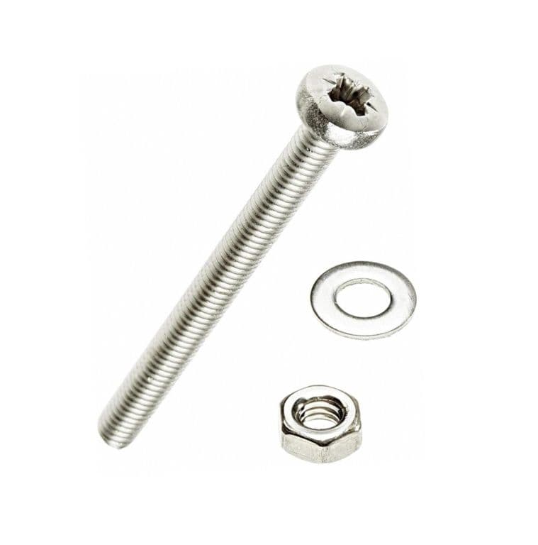 Securit Machine Screws Nuts Washers, Pack of 10 - M6x40