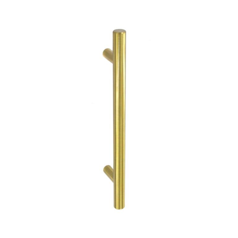 Securit Plain Bar Handle Satin Brass - 128mm