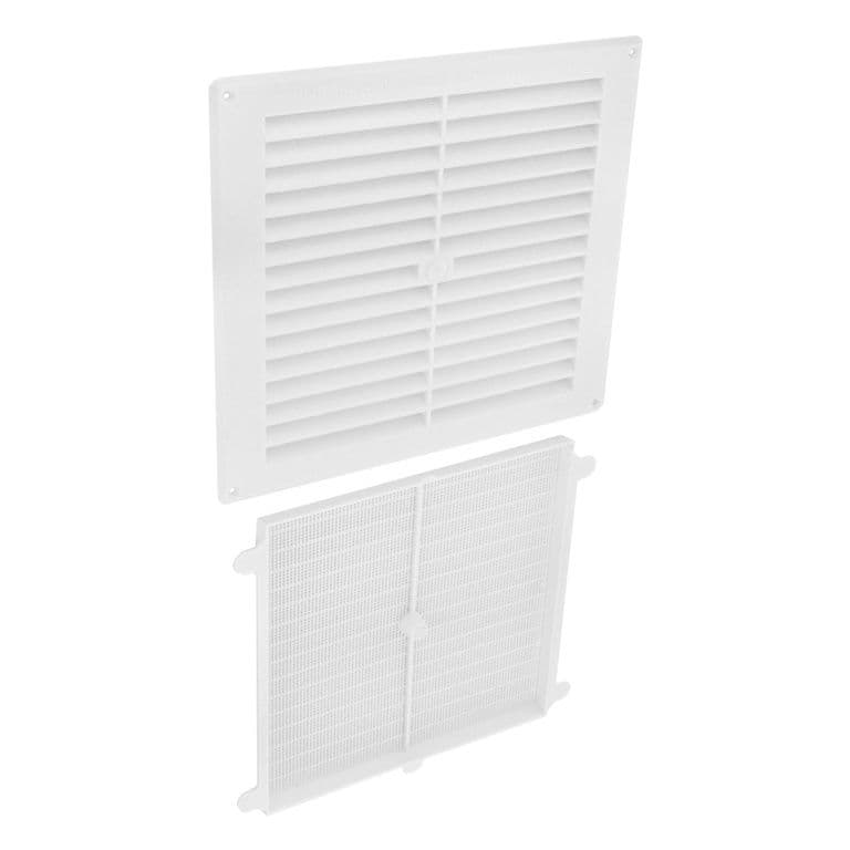 Securit Plastic Louvre Vent White - 9" x 9"