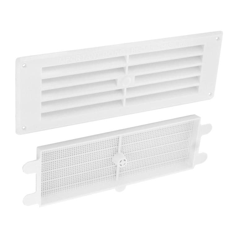 Securit Plastic Louvre Vent White Remove Fly - 9x3
