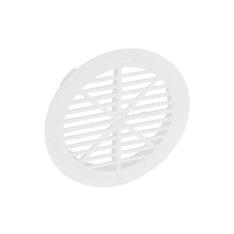 Securit Plastic White Round Soffit Vent 70mm - Pack 8