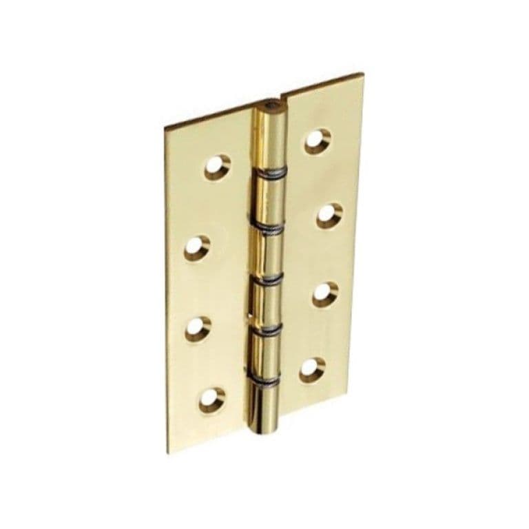 Securit Polished D.S.W. Brass Hinges (1 1/2 Pair) - 100mm