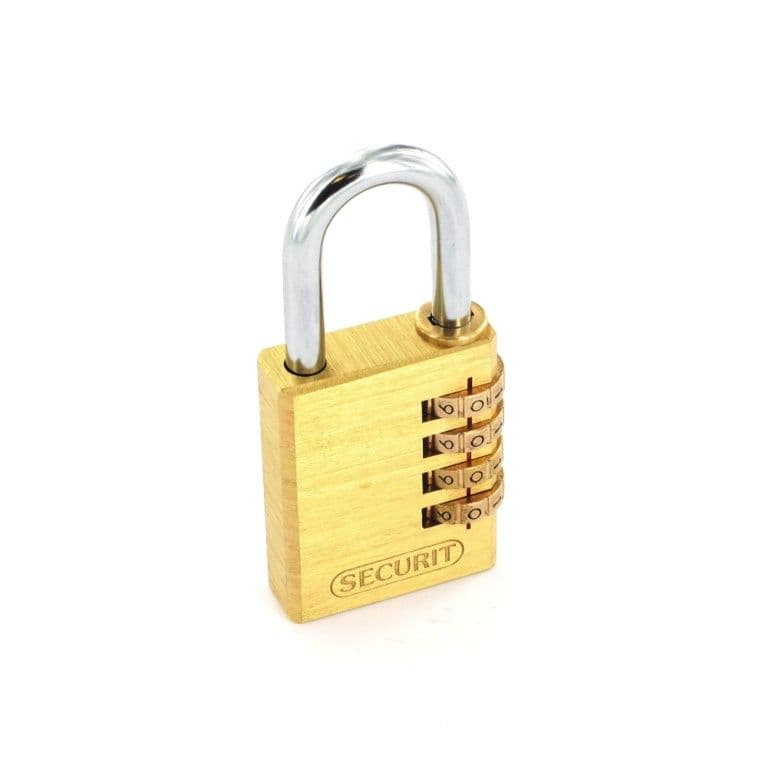 Securit Resettable Code Lock Brass - 40mm