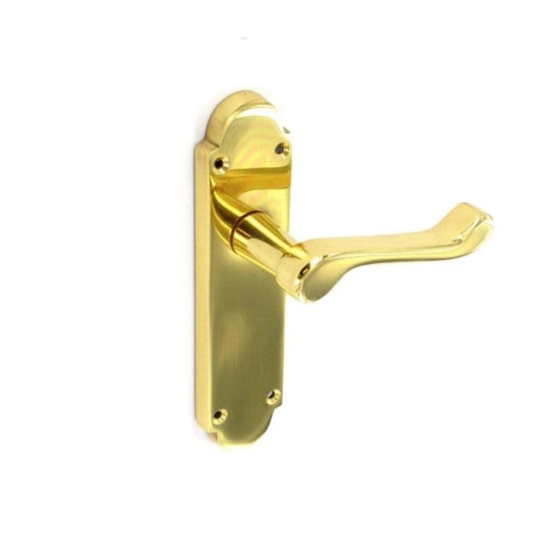 Securit Richmond Brass Latch Handles (Pair) - 170mm