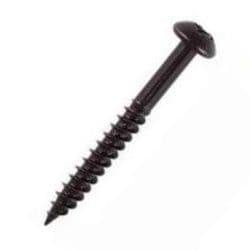 Securit Round Head Blk Screws, Pack of 10 - 4x25mm