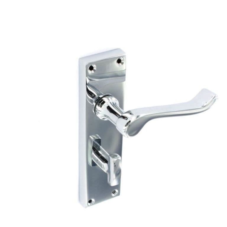 Securit Scroll Chrome Bathroom Handles - 155mm