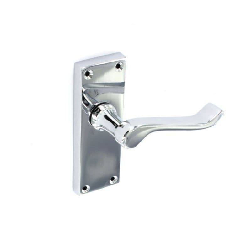 Securit Scroll Chrome Latch Handles (Pair) - 120mm