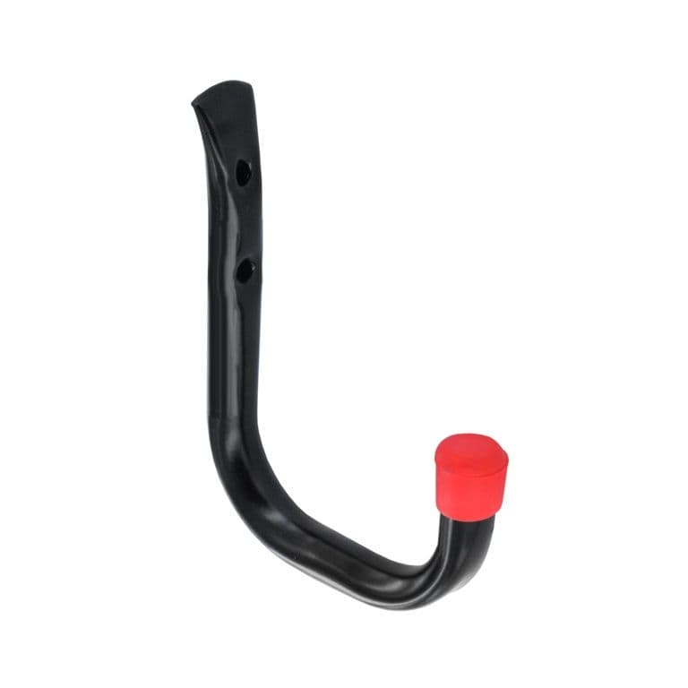 Securit Single Tubular Hook Black - 80mm