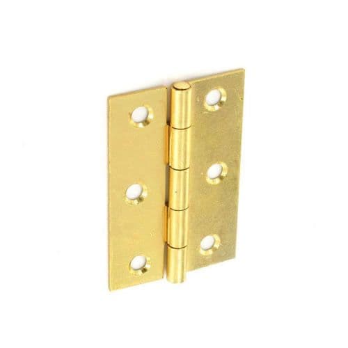 Securit Steel Butt Hinges Brass plated - 75mm