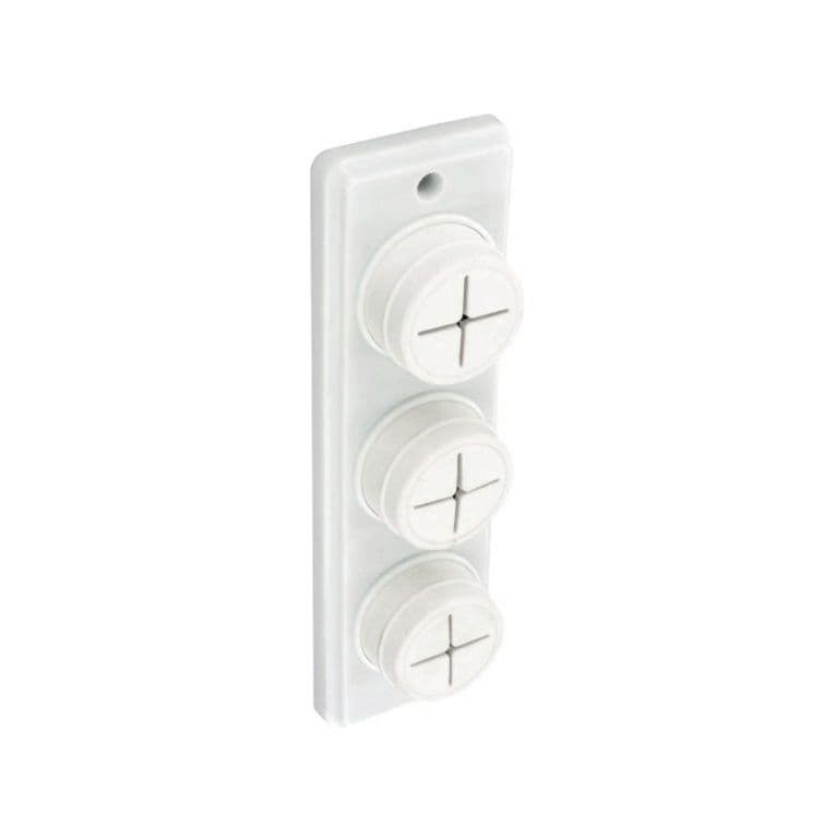 Securit Towel Holder White - Triple