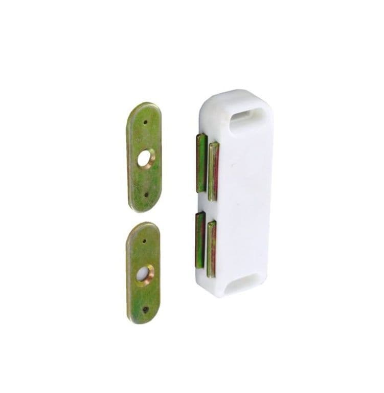 Securit Twin Magnetic Catch - White
