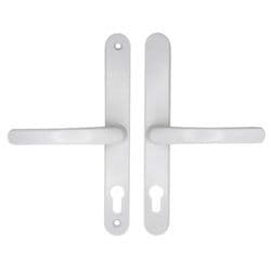 Securit Upvc Sprung Door Handle 70 PZ Pair - 215mm White