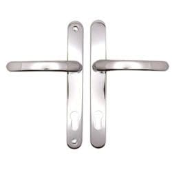 Securit Upvc Sprung Door Handle 92 PZ (Pair) - 215mm Polished Chrome