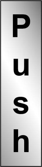 Securit Vertical Push - 200mmx50mm