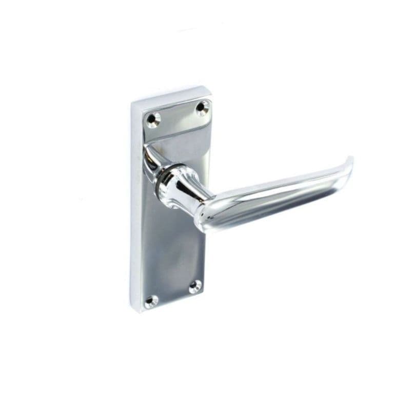Securit Victorian Chrome Latch Handles (Pair) - 120mm