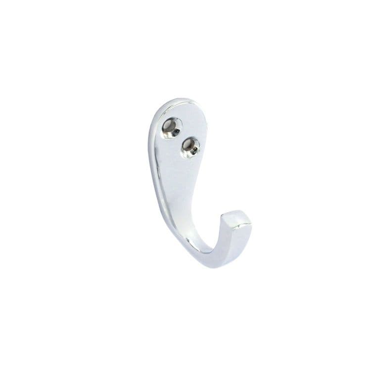 Securit Victorian chrome robe hook - 50mm - Pack of 2