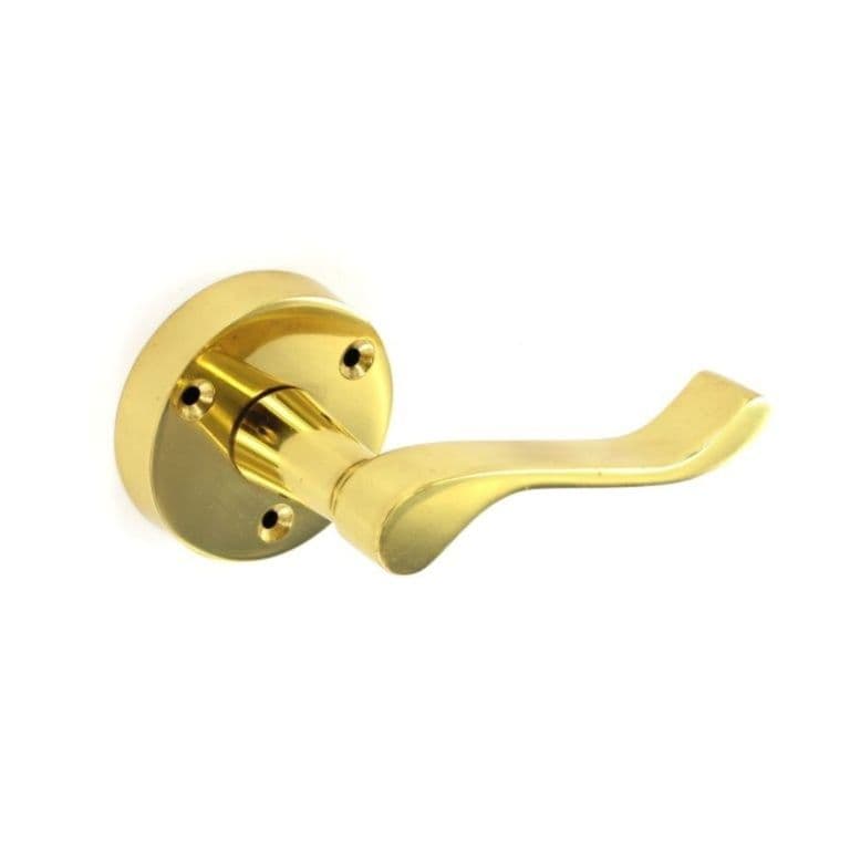 Securit Victorian Latch Scroll Round Plate Handles (Pair) - 60mm