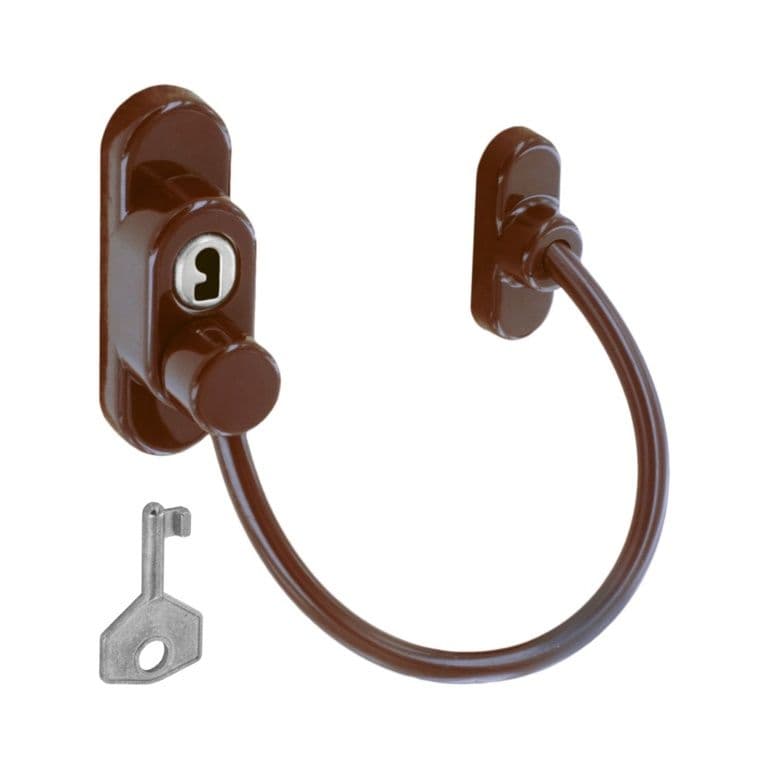 Securit Window Cable Restrictor - Brown