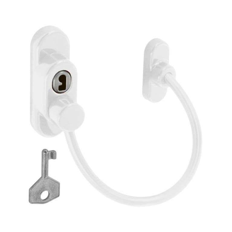 Securit Window Cable Restrictor - White