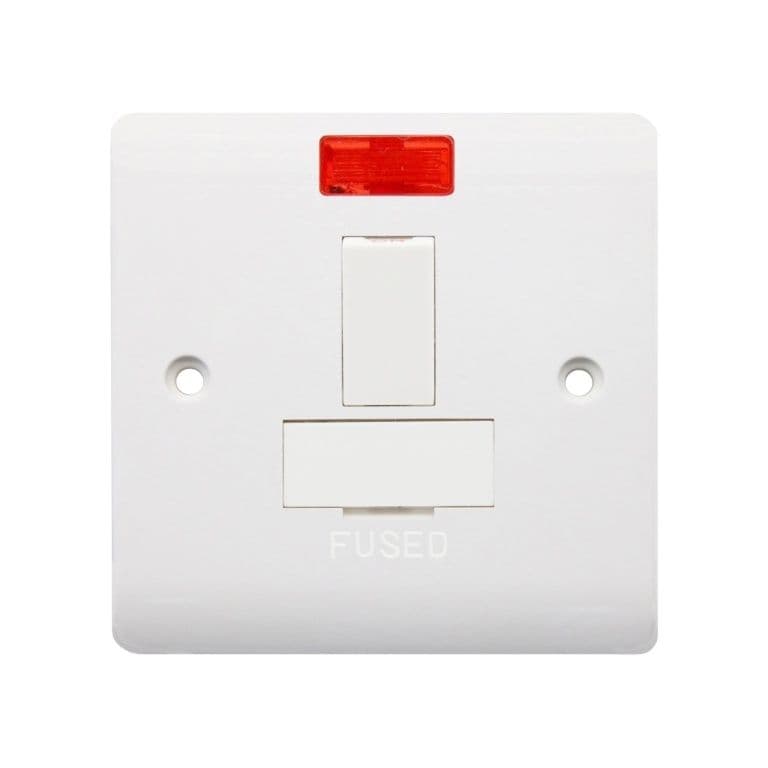 Securlec 1 Gang Switched Fused Spur With Neon - 13 Amp