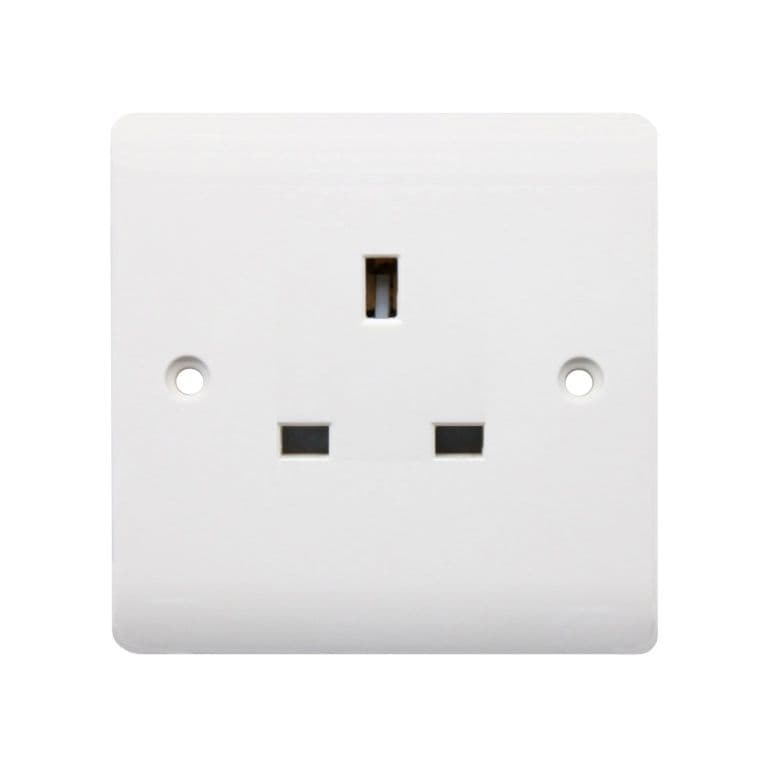 Securlec 1 Gang Unswitched Socket - 13 Amp