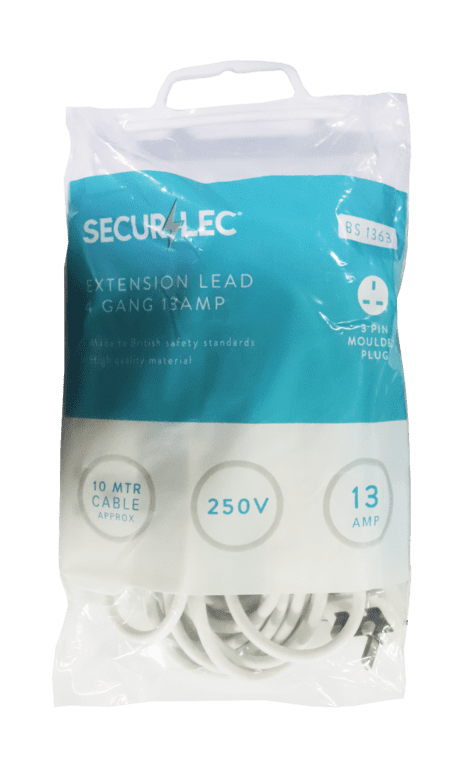 Securlec 4 Gang Extension Lead - 10m