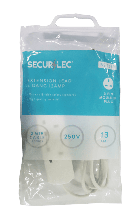 Securlec 4 Gang Extension Lead - 2m 13 Amp