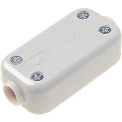 Securlec 5A, 2 Terminal Fixed Connector, White - Pre-Packed