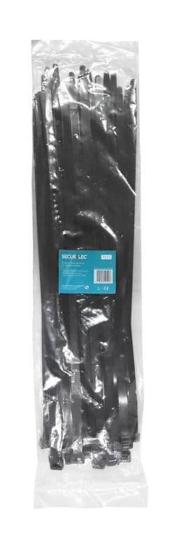 Securlec Black Cable Ties - 12.7mm x 540mm Pack 25