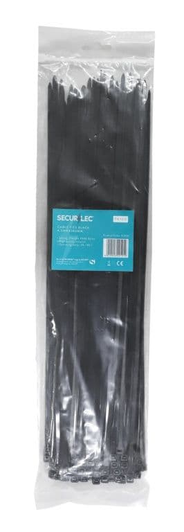 Securlec Cable Ties - 4.5mm x 380mm - Black