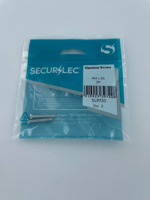 Securlec Machine Screw ZP M4 x 25mm - Pack 2