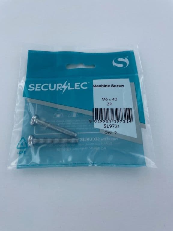 Securlec Machine Screw ZP M6 x 40mm - Pack 2