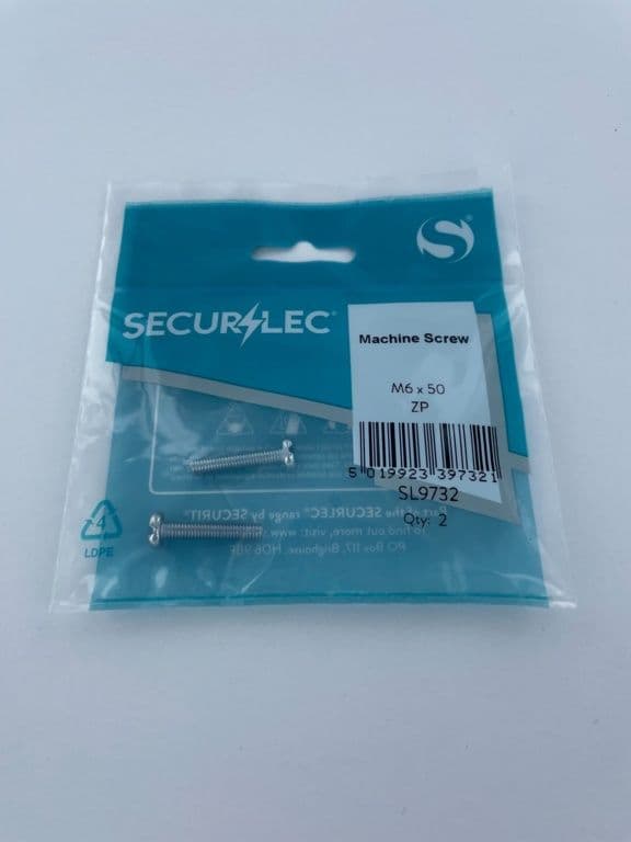 Securlec Machine Screw ZP M6 x 50mm - Pack 2