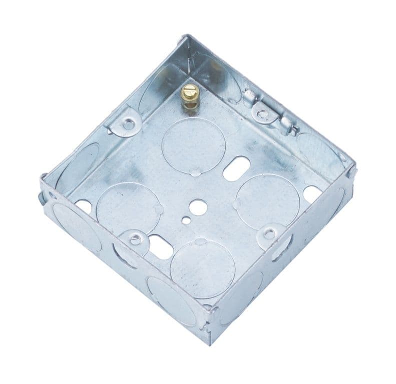 Securlec Metal Back Box 1 Gang - 25mm
