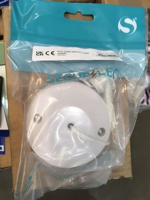 Securlec Pull Cord Switch 2 Way - 10A