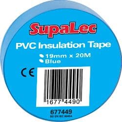 Securlec PVC Insulation Tape Pack 10 - Blue 20m