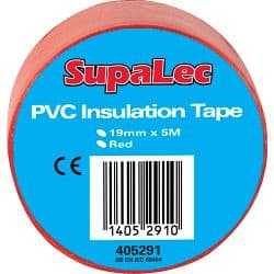 Securlec PVC Insulation Tape Pack 10 - Red 5m