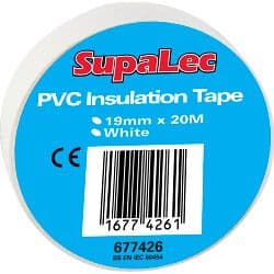 Securlec PVC Insulation Tape Pack 10 - White 20m