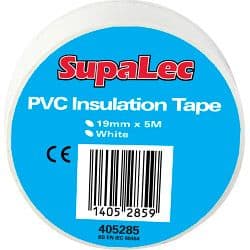 Securlec PVC Insulation Tape Pack 10 - White 5m