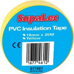 Securlec PVC Insulation Tape Pack 10 - Yellow 20m