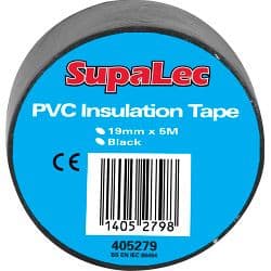 Securlec PVC Insulation Tapes - Black 5 Metre Pack 10
