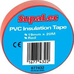 Securlec PVC Insulation Tapes Pack 10 - Red 20 Metre