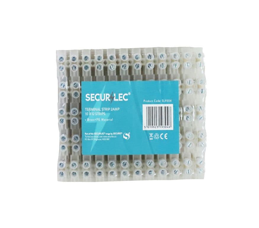 Securlec Terminal Strip 10 x 12 Strips - 2A 4mm²
