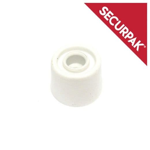 Securpak 32mm Door Stop - White Pack 4