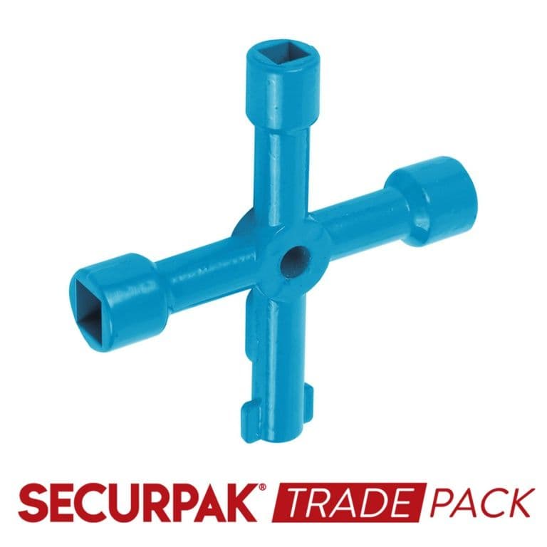 Securpak 4 Way Utility Key Plastic - 5 Pack