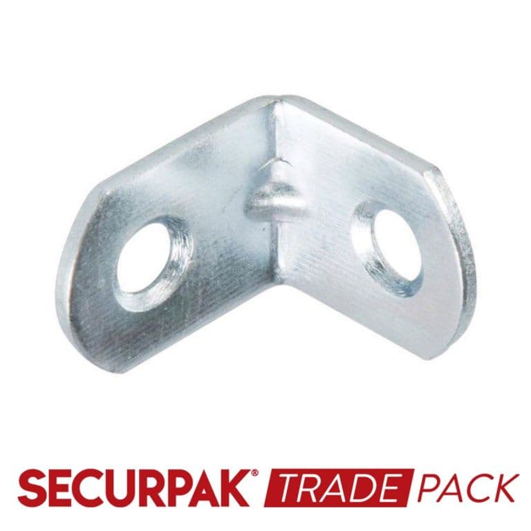 Securpak Angle Bracket Zinc Plated 19mm - 30 Pack