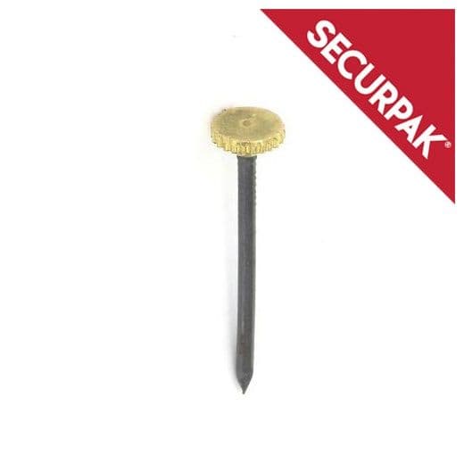 Securpak Brass Headed Picture Pins - Pack 10