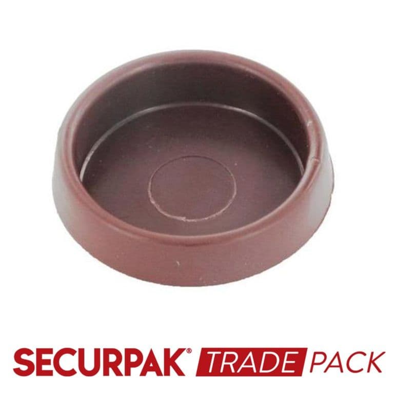 Securpak Castor Cup Brown Large - 4 Pack