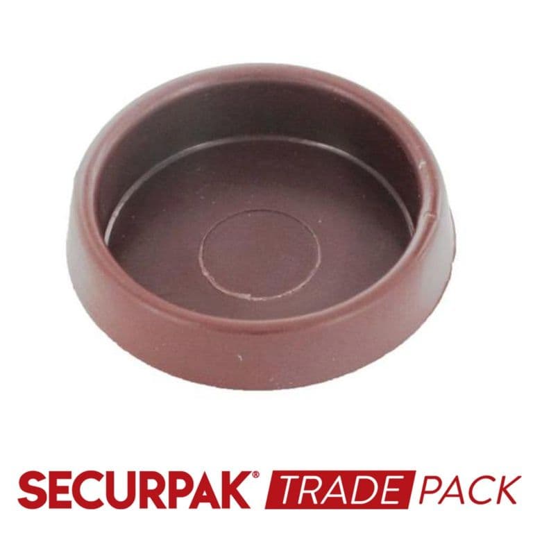 Securpak Castor Cup Brown Small - 8 Pack
