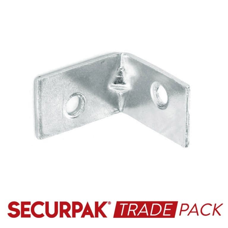 Securpak Corner Brace Zinc Plated 25mm - 20 Pack